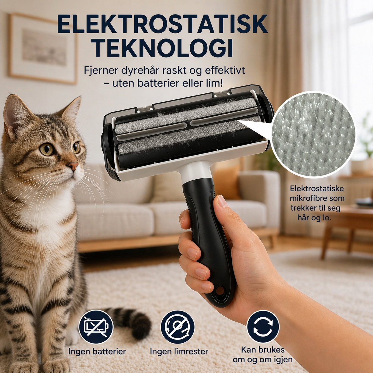 PELLO Pelsrulle - Effektiv hårfjerner